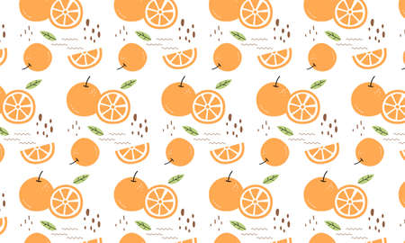 Seamless Pattern of Tropical Fruits Vectorのイラスト素材