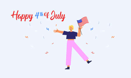 Celebrate 4th of July, Happy Independence Day Illustrationのイラスト素材