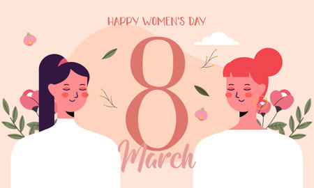 Happy International Women's Day Illustrationのイラスト素材