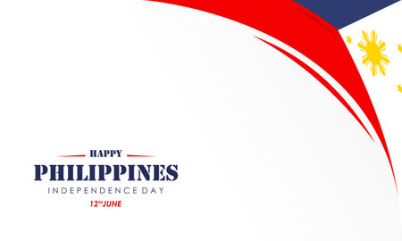 Celebrating the Philippines Independence Day Banner Backgroundのイラスト素材