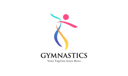 Abstract Human for Aerobic Logo Fitness, Gym, and Sport Vector Logo Designのイラスト素材