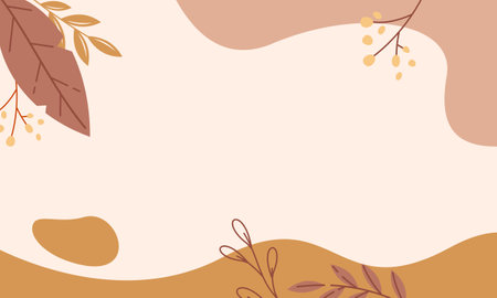 Abstract Aesthetic Autumn Fall Minimalist Backgroundのイラスト素材