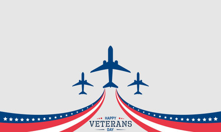 Flat Design Happy Veterans Day Copy Space Backgroundのイラスト素材