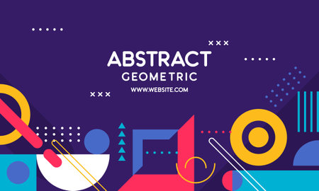 Abstract Geometric Pattern Horizontal Banner Backgroundのイラスト素材