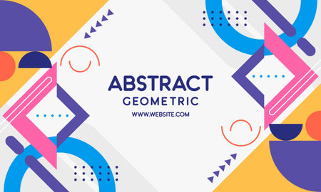 Abstract Geometric Pattern Horizontal Banner Background