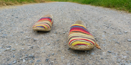 Shoes on Roadの写真素材