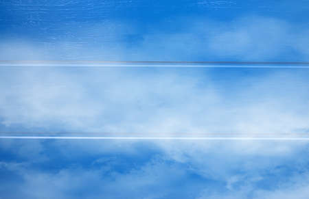 Abstract blue wooden wall texture background. Space for text can be used in a variety.の写真素材