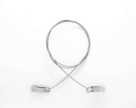 steel sling cable isolated on white backgroundの写真素材