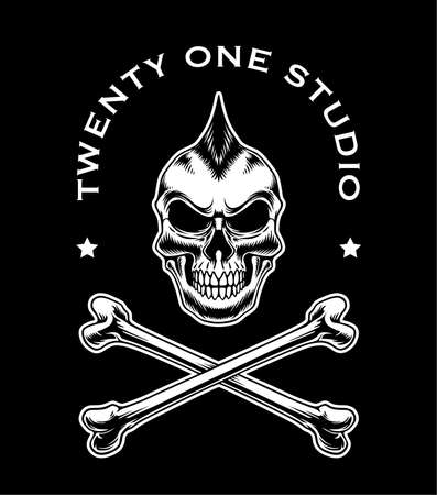 Vector skull illustration designのイラスト素材