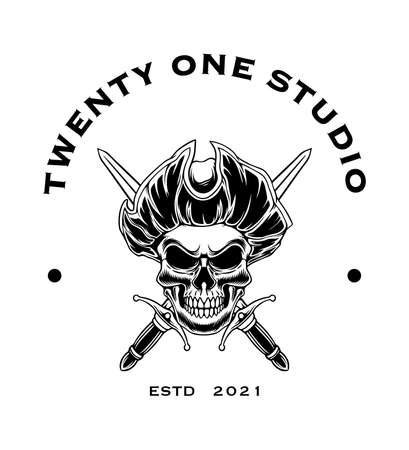 Vector skull illustration designのイラスト素材