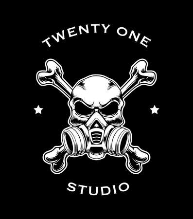 Vector skull illustration designのイラスト素材