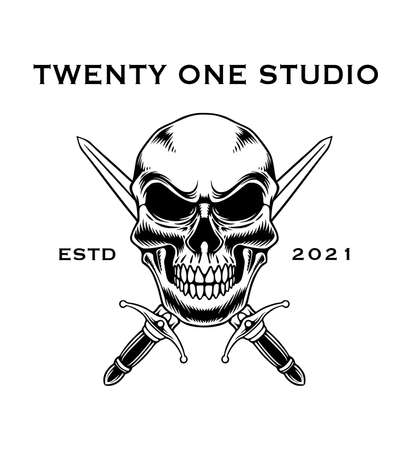 Skull vector design illustration gangster themeのイラスト素材