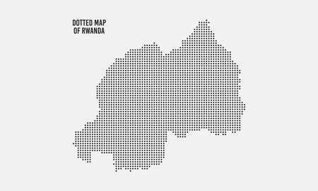 Abstract Dotted Rwanda Mapのイラスト素材