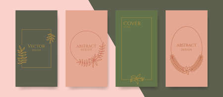 Social media stories and main feed coverのイラスト素材