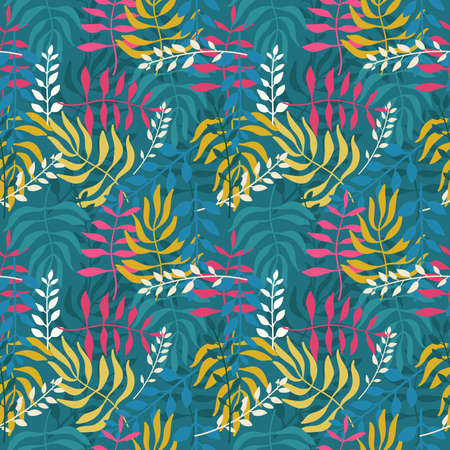 Fashionable seamless tropical leaves patternのイラスト素材