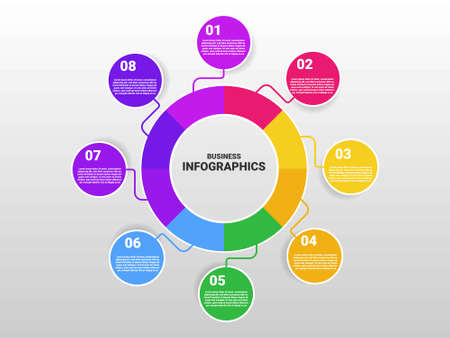 infographics options number workflow template designのイラスト素材