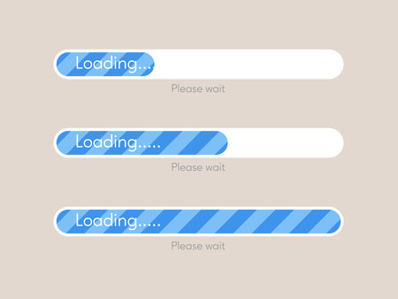 Progress loading bar, loading concept