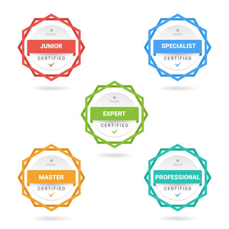 Certified badge  design for company training badgeのイラスト素材