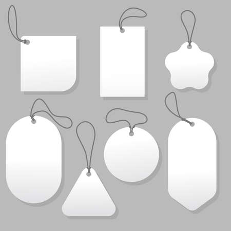 Paper labels or Price tags setのイラスト素材