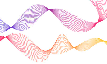 Abstract wavy stripes on a white background creative line artのイラスト素材