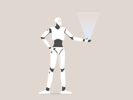 Artificial intelligence futuristic robot characterのイラスト素材