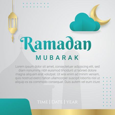 Ramadan mubarak Social Media Post designのイラスト素材
