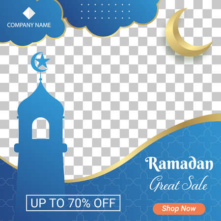 Ramadan Sale Square Banner Promotion Templateのイラスト素材