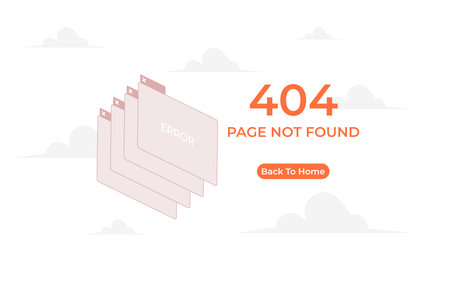 404 error with icon tab wedsite error design template for website