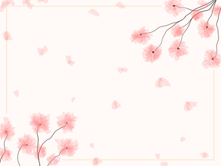 Abstract beautiful cherry blossom pink backgroundのイラスト素材