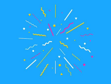 Modern explosion effect. Radiating, Starburst vectir illustrationのイラスト素材