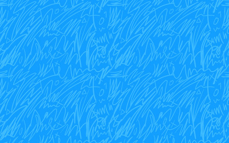 Abstract blue handdrawn doodle pattern wallpaper. seamless backgroundのイラスト素材