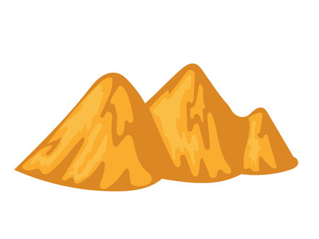 Piles of sand. sandy sand dunes, construction material pilesのイラスト素材