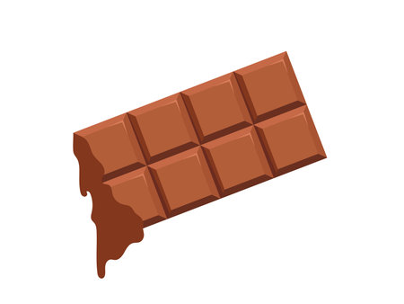 Chocolate melt, chocolate bar drippingのイラスト素材