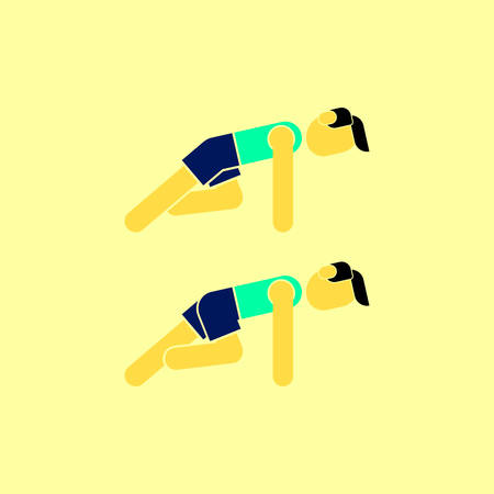 Home Workout- Mountain Climber Vectorのイラスト素材