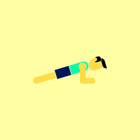 Home Workout- Plank Vectorのイラスト素材