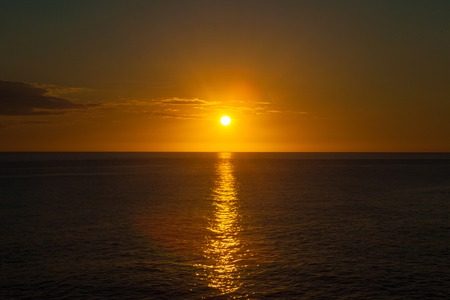 Sunset at the seaの写真素材