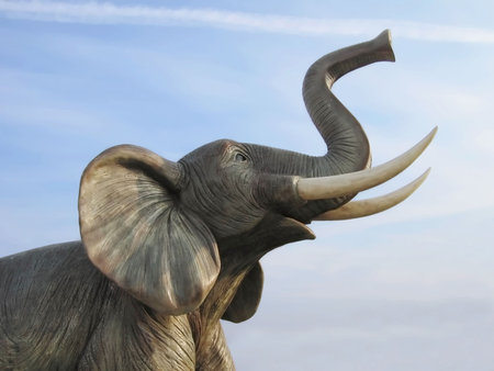 giant plastic elephantの写真素材