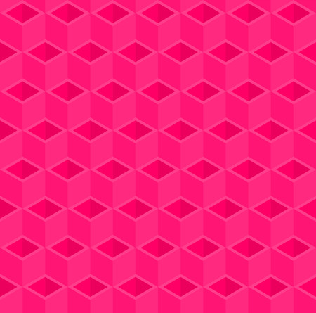 Pink 3d cube pattern, geometric pattern vector background.のイラスト素材