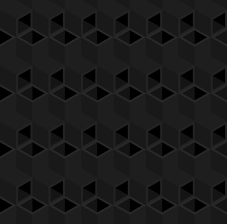 Black 3d cube pattern, geometric pattern vector background.のイラスト素材