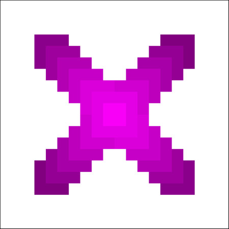Purple X sign vector on white background.のイラスト素材