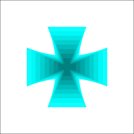 Blue plus symbol on white background vector.のイラスト素材