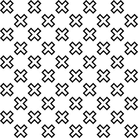 White X symbol pattern on white background vector.のイラスト素材
