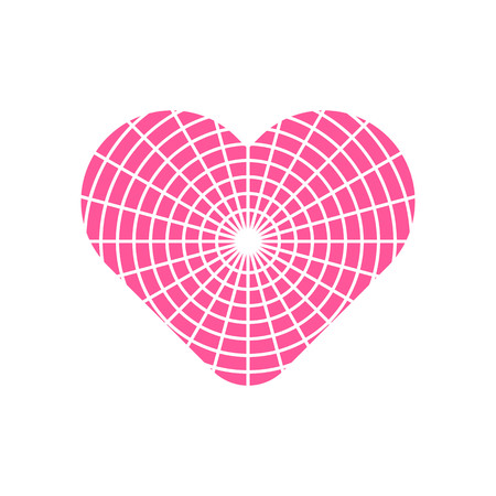Circle pattern in pink heart symbol vector.のイラスト素材