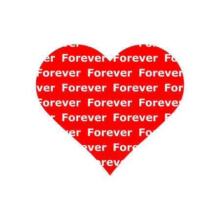 Forever pattern in red heart symbol vector.のイラスト素材