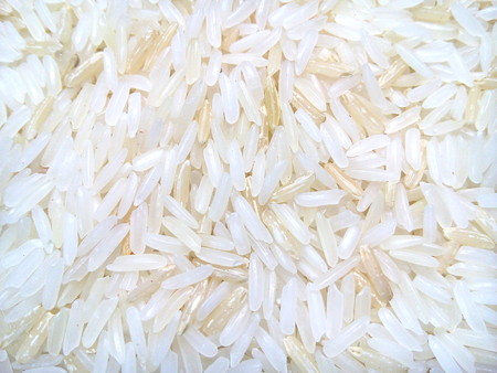 Top view of Thai rice texture background.の写真素材