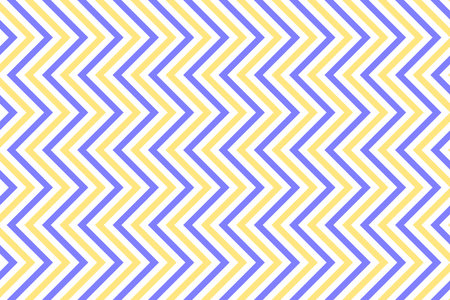Pastel blue and yellow zigzag chevron wave stripes pattern background. Vector illustration for web design or print for fabric, packaging, scrapbook, wallpaper, wrapping paper.のイラスト素材