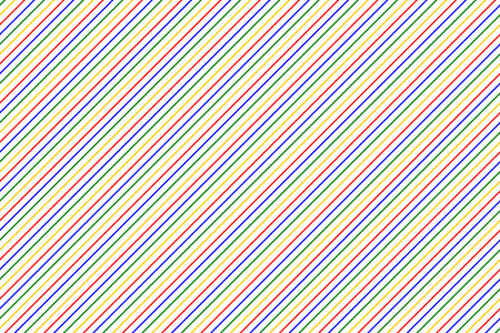Rainbow diagonal lines pattern on white background. Vector illustration for web design or print for fabric, wallpaper, wrapping paper, scrapbook.のイラスト素材