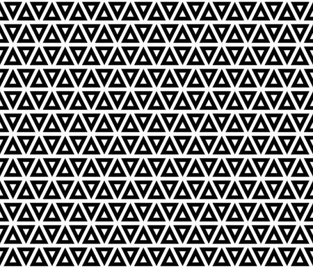 Simple geometric shape seamless pattern background vector illustration. Black triangle rhombus...