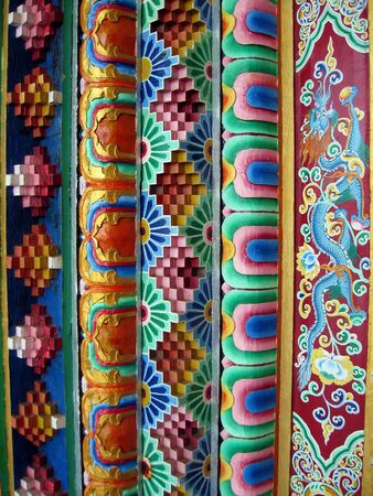 Doorway Detail Tibetan Buddhist Monasteryの写真素材