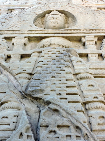 India Temple Architecture Deity Figuresの写真素材